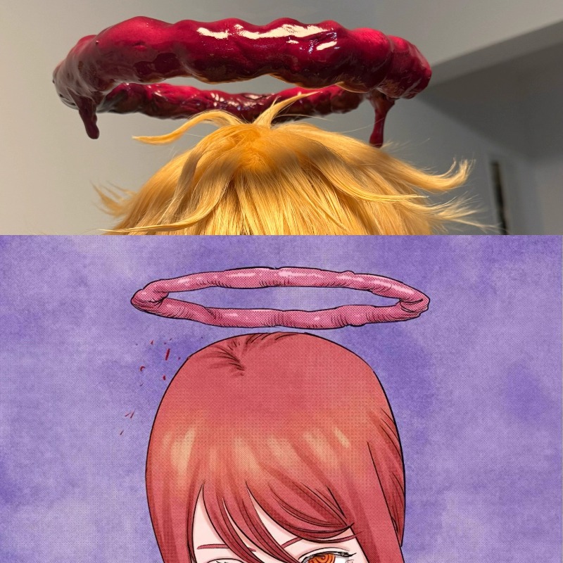 Women Accessories Products - Anime Makima Cosplay tronçonneuse Cos rouge