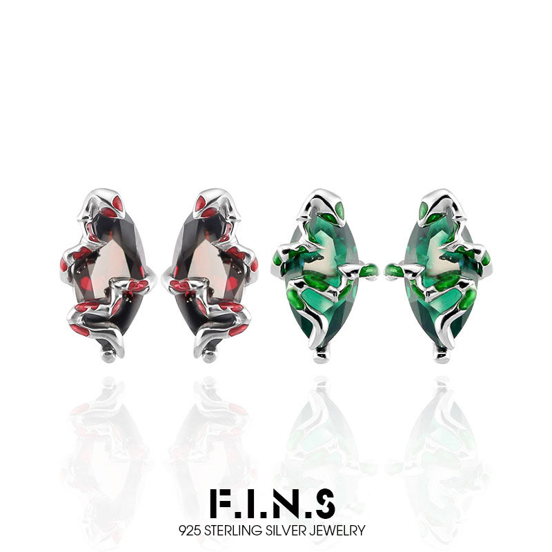 Statement Earrings Oversized - F.biosN.S-Boucles d'Oreilles Punk en Argent Sterling