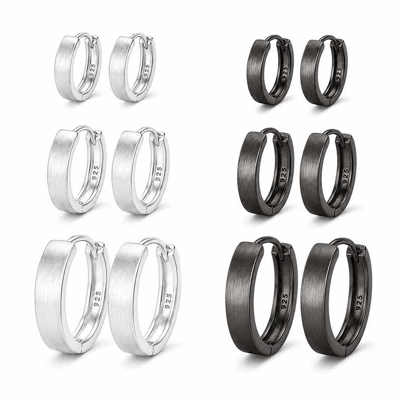 Statement Earrings Oversized - Boucles d'oreilles créoles en argent sterling
