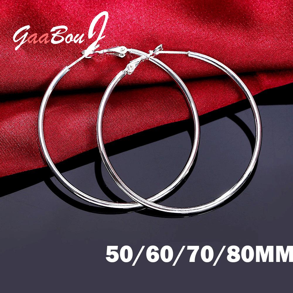 Statement Earrings Oversized - Grandes boucles d'oreilles rondes en argent