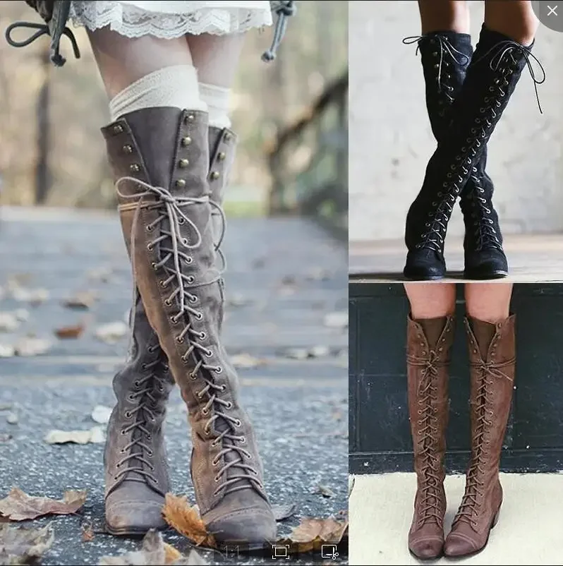 Women Knight Accessories - Costume médiéval bottes de chevalier Viking