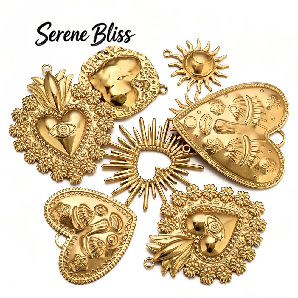 Statement Earrings Oversized - 5 pièces de breloques en forme