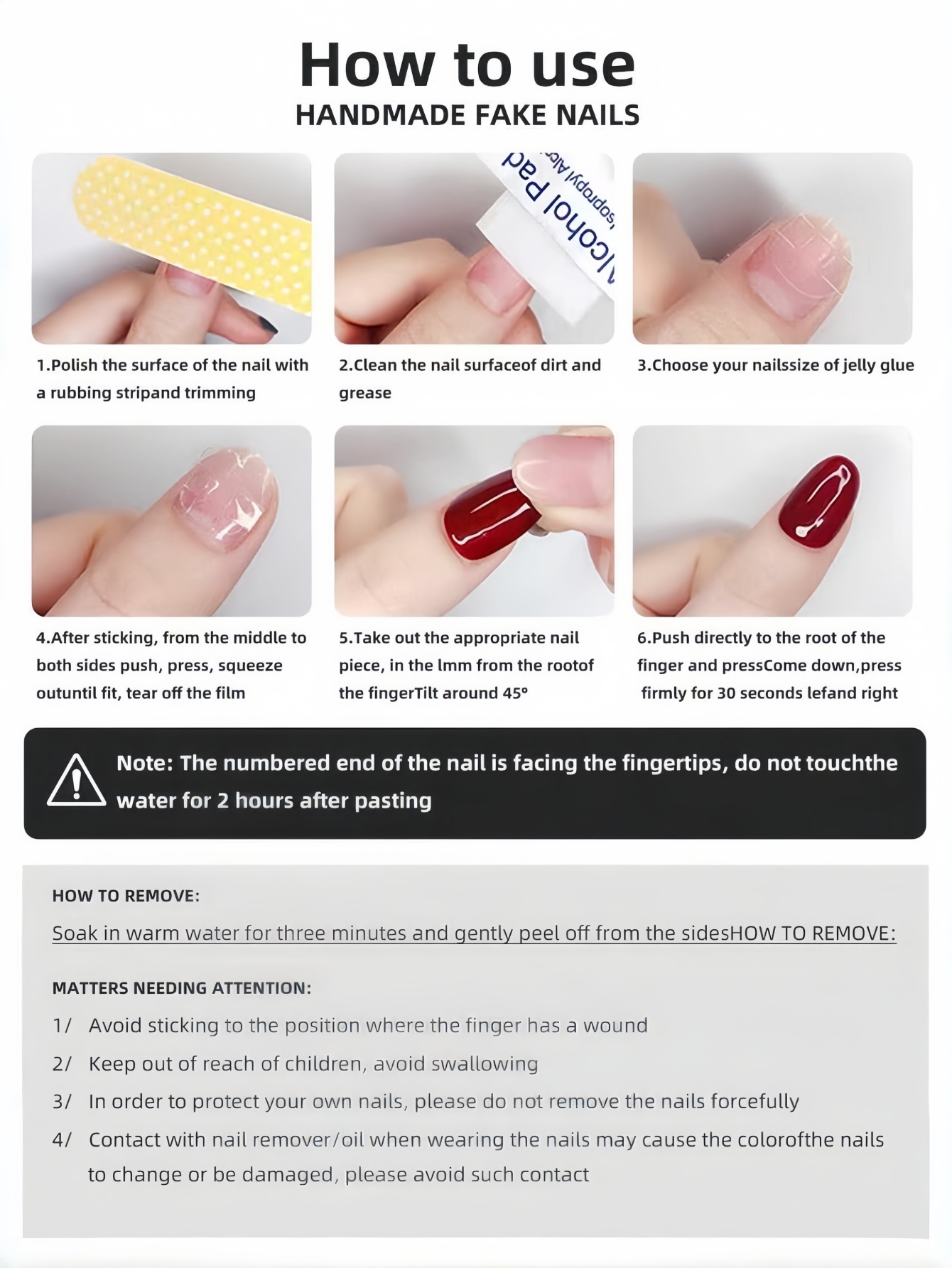 10 faux ongles faits main à co - Women Accessories Combo Gift avis et prix