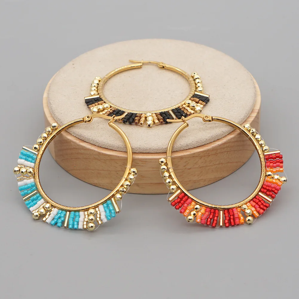 Boucles d'oreilles en perles d - Statement Earrings Oversized avis et prix