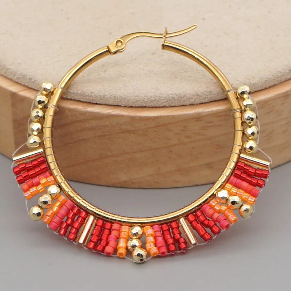 Boucles d'oreilles en perles d - Statement Earrings Oversized avis et prix
