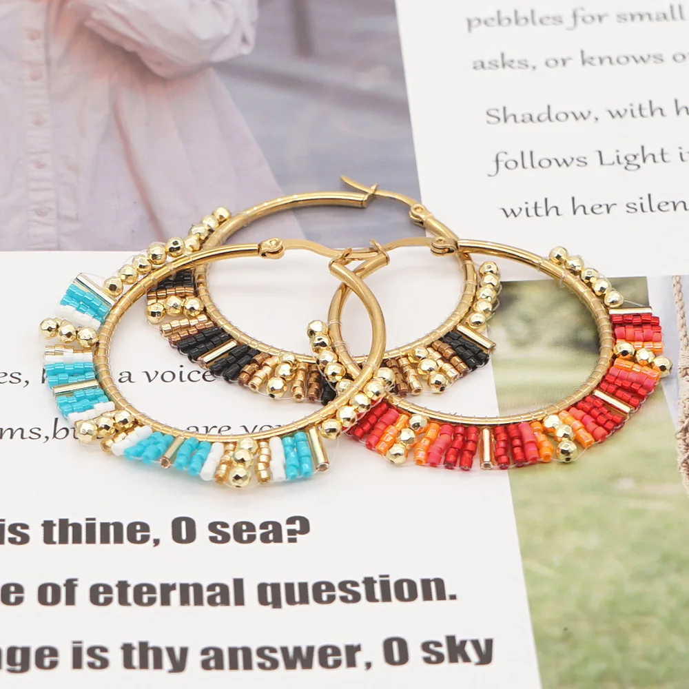 Boucles d'oreilles en perles d - Statement Earrings Oversized avis et prix