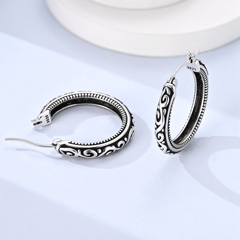 Boucles d'oreilles en argent S - Statement Earrings Oversized avis et prix