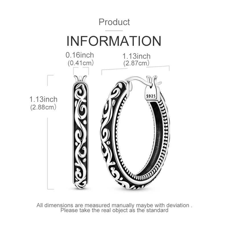 Boucles d'oreilles en argent S - Statement Earrings Oversized avis et prix